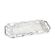 Perla Pearl Rectangle Tray with Handles