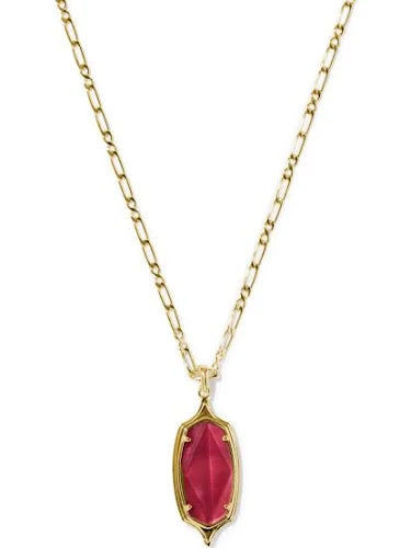 Dani Step gold Dark Pink Illusion Long Necklace