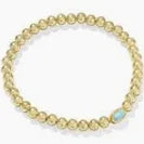 Elaina Mini Gold Teal Opal Stretch Bracelet
