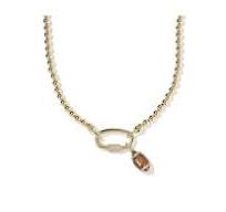 Football Metal Gold Strand Necklace Metal White cz