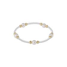 Purpose Dignity Pearl  6mm Bead Bracelet - Mixed Metal