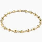 Dignity Sincerity Pattern 4mm Bead Bracelet - Gold