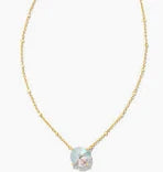 Jolie gold dichroic glass necklace