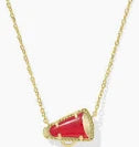 Cheer Pendant gold Red Illusion necklace
