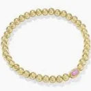 Elaina Mini Gold Carnation Opal Stretch Bracelet