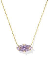 Lindy Rae Elisa Gold Violet Crystal Necklace