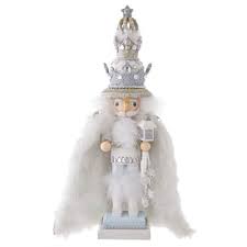 Hollywood White Fur King Nutcracker
