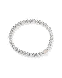 Elaina Mini Silver Iridescent Drusy Stretch Bracelet