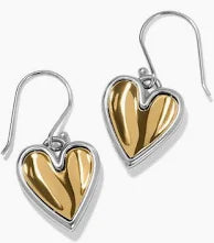 Cascade Heart reversible french wire earrings