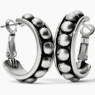 Pretty Tough Stud Large leverback hoop earrings