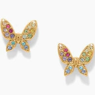 Enchanting Gem Butterfly Post Earrings