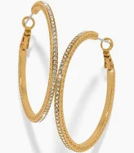 Meridian Thin Large Gold Hoops