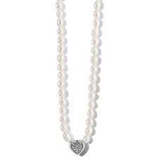 Meridian Zenith heart pearl necklace