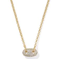 Bailey Pave Pndnt Necklace Gold White Crystal