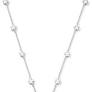 Jane silver white enamel strand necklace