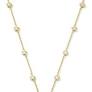 Jane gold white enamel streand necklace