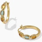 Mini Elisa Hoop Earrings Vintage Gold Multi Mix