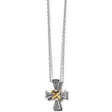 Meridian petite cross necklace