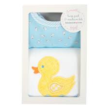 Yellow Duck Burp and Bib set