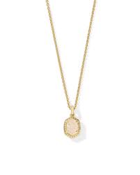 Daphne Frmd Pndnt Necklace Gold Iridescent Drusy