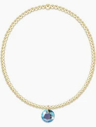 Classic Gold 2mm Bracelet Reflection Small Charm March