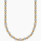 Meridian petite two toned beaded necklace