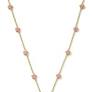 Jane gold pink enamel streand necklace