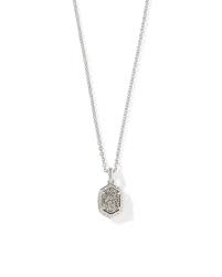 Daphne Frmd Pndnt Necklace Rhod Platinum Drusy