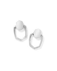 Kaia Open Frame Silver Earrings