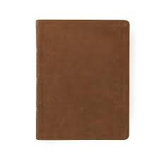 CSB Notetaking Bible Brown Genuine Leather over Board