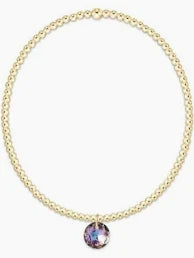 Classic Gold 2mm Bracelet Reflection Small Charm June