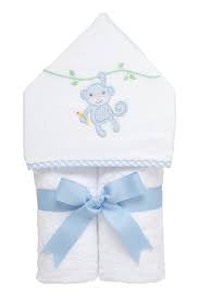 Blue Monkey Hooded Towel