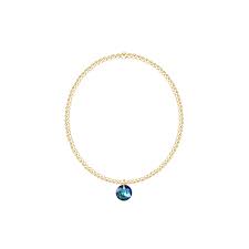 Classic Gold 2mm Bracelet Reflection Small Charm December