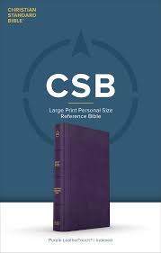 Bible CSB Large Print Personal Size Reference Bible Plum LeatherTouch Index