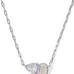 Tatum silver white mix necklace