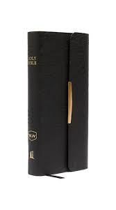 Bible NKJV Checkbook Bible Black Bonded Leather