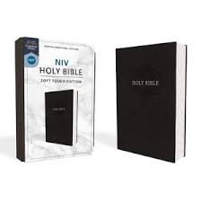 NIV Holy Bible Black leather soft Comfort print Personal size NOT Red letter
