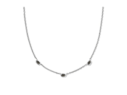 Mini Elisa Three Stone Strand Vintage Silver Golden Obsidian