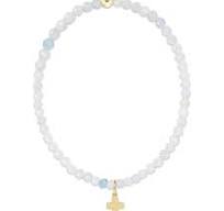 Classic Aquamarine 3mm Bracelet- Signature Cross Charm