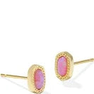 Ellie Mini Gold Carnation Opal Stud Earrings