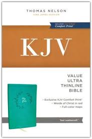 Bible KJV Value Ultra Thinline Bible Comfort Print Teal Leathersoft