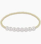 Classic Gold Beaded Bliss 2.5mm Pearl 5mm Bracelet