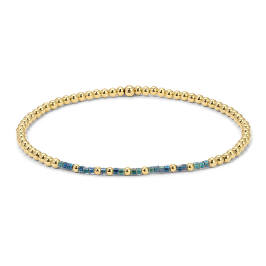 Dream Big Gold Beaded Morse Code Bracelet