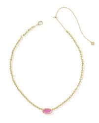 Elisa Gold Azalea Illusion Beaded Necklace