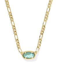 Elisa Figaro Gold Deep Aqua Illusion Necklace