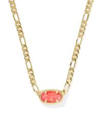 Elisa Figaro Gold Papaya Iridescent Necklace
