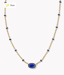 Elisa mini gold cobalt illusion necklace