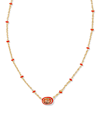 Elisa mini gold orange magnesite necklace