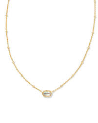 Elisa mini gold dichroic necklace