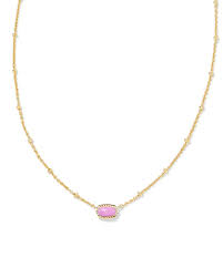 Elisa mini gold fuchsia magnesite necklace